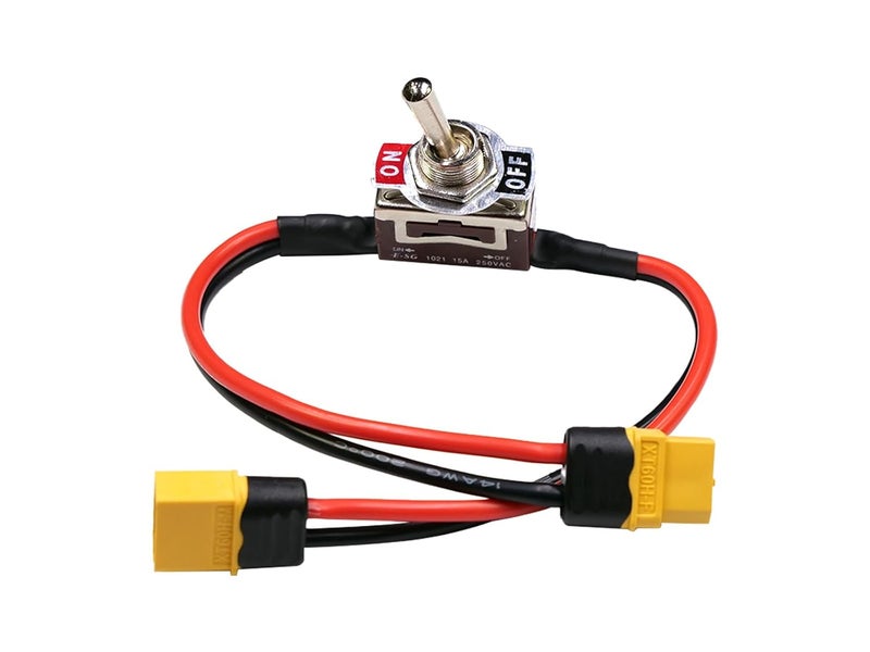BABUVYA XT60H Switch Large Current on-Off Electric Power Switch with XT60H Male to XT60H Female Plug, RC Switch for RC Model, UAV, RC Boat Battery Connector - Image 1